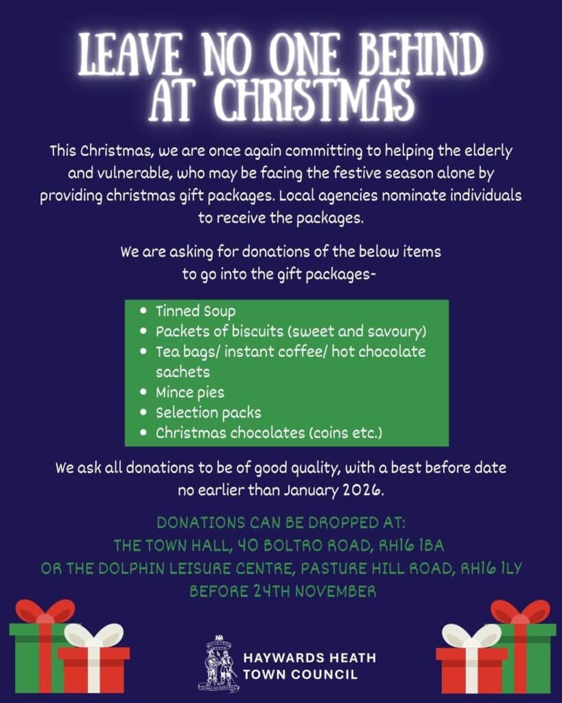 “Leave No One Behind at Christmas” Campaign Returns to Haywards Heath