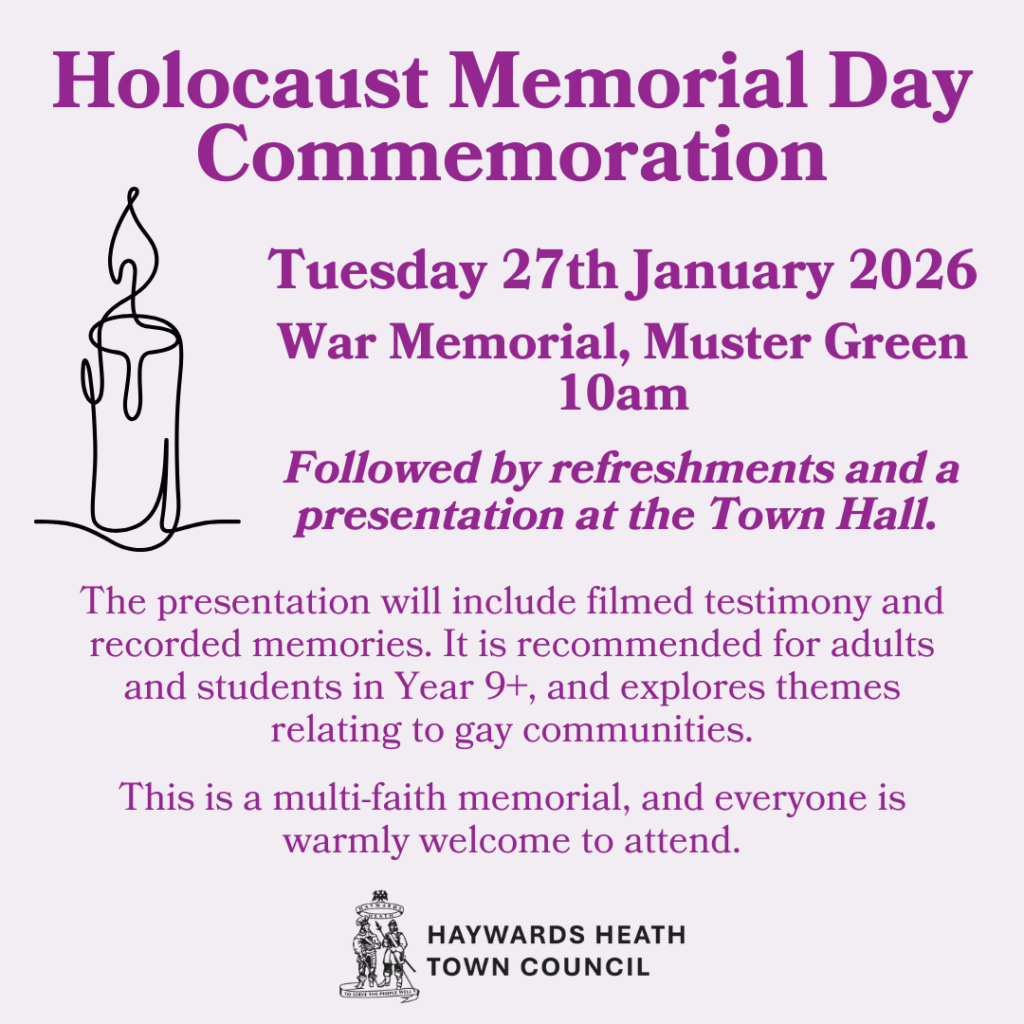 Holocaust Memorial Day Commemoration to Take Place in Haywards Heath ...
