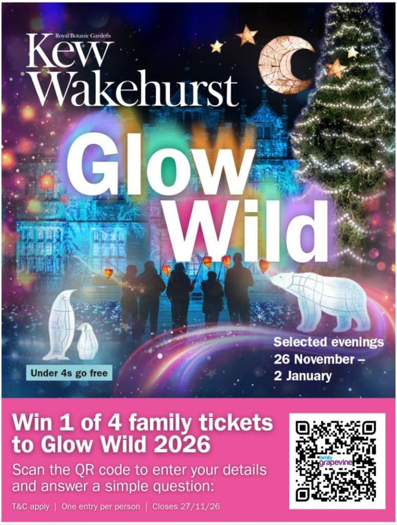 Glow Wild 2026 at Kew Wakehurst: win a family ticket. Competition closes 27 November 2026.