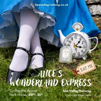 Alice's Wonderland Express at The Spa Valley Railway