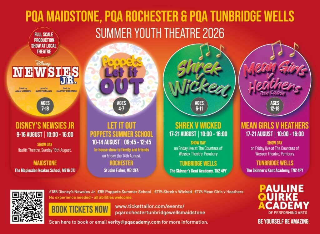PQA Summer Youth Theatre Experiences in Maidstone, Rochester, and Tunbridge Wells