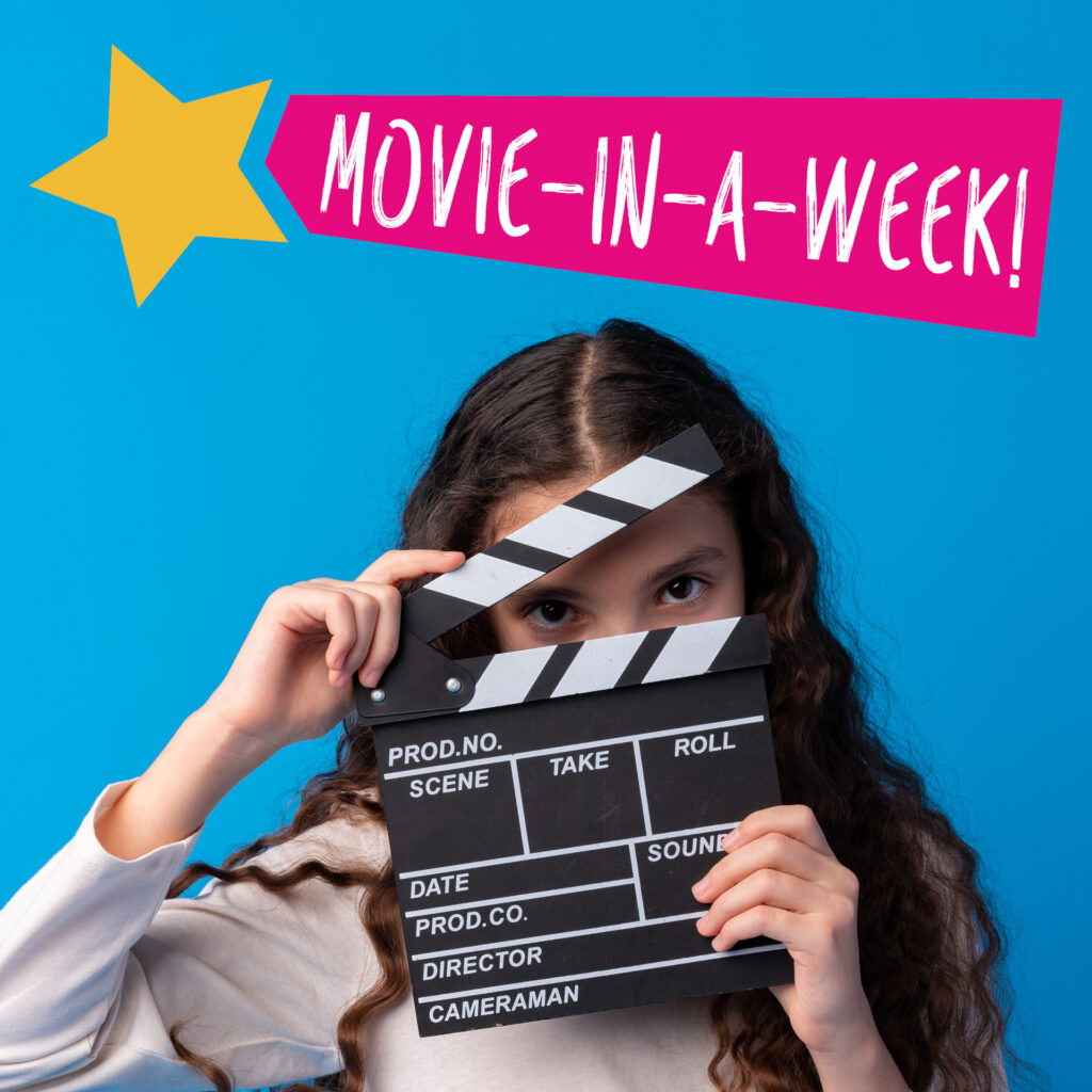 Girl with clapper board