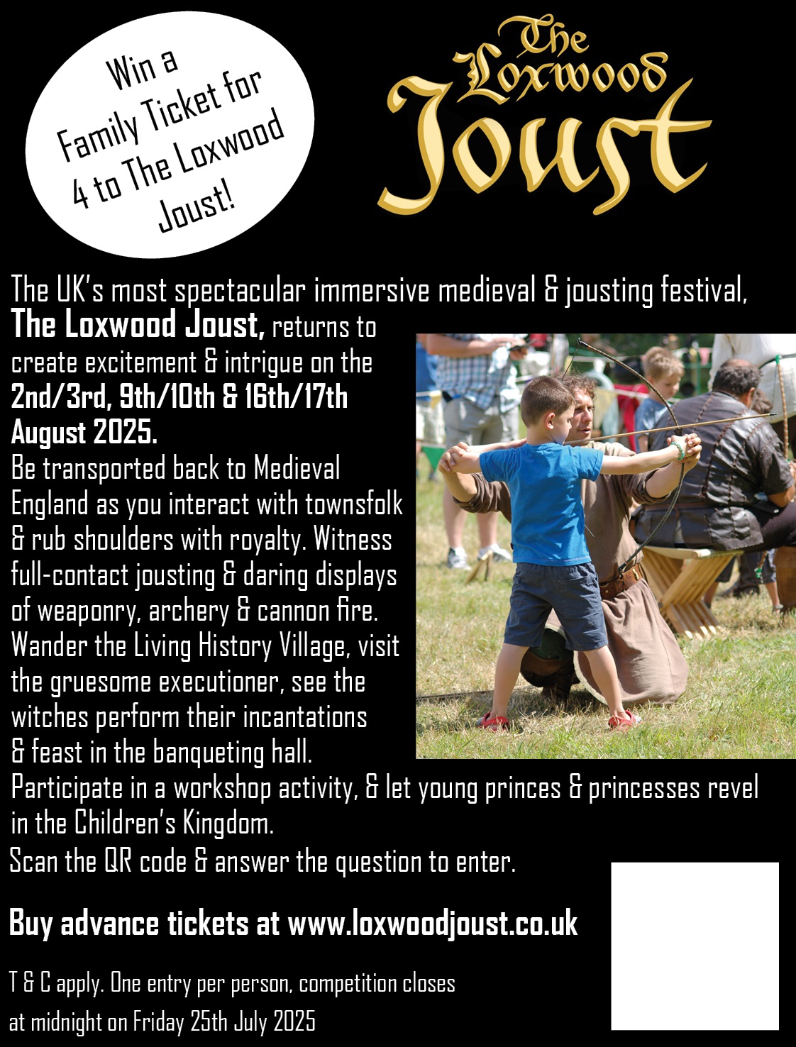Win a Family Ticket for 4 to the Loxwood Joust