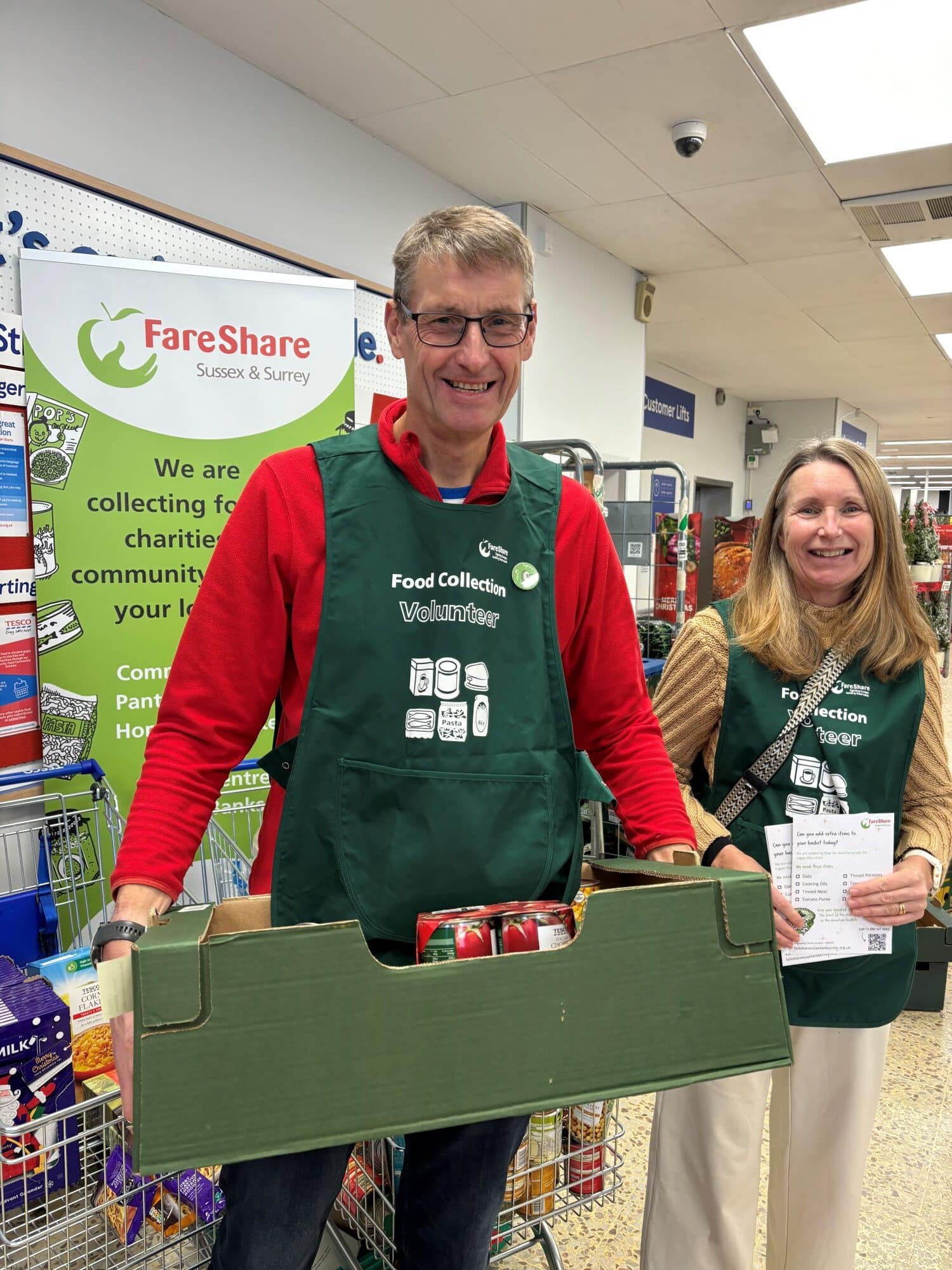 FareShare Sussex & Surrey urges volunteers to join biggest Tesco Food Collection yet