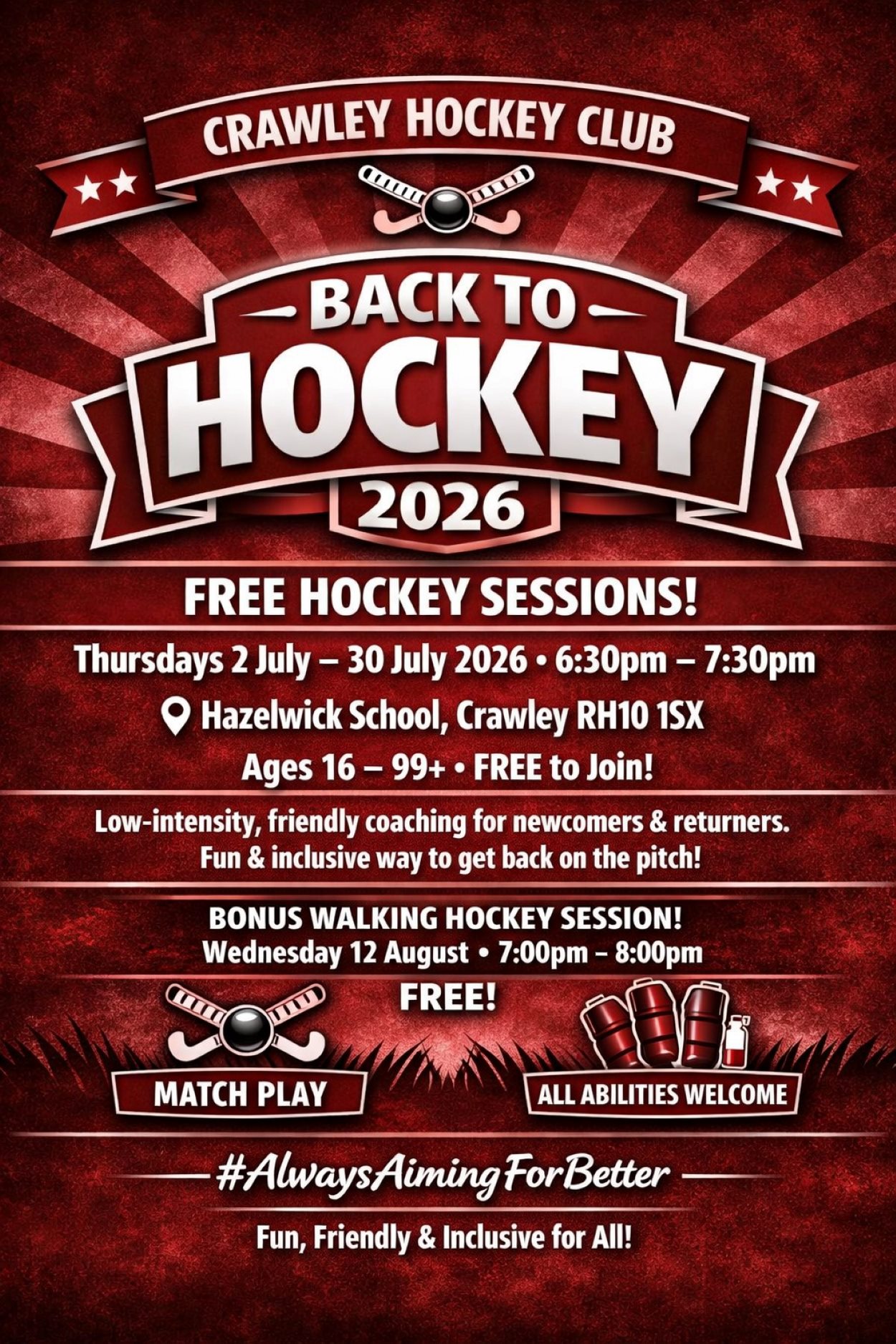 New To / Back To Hockey - Crawley Hockey Club