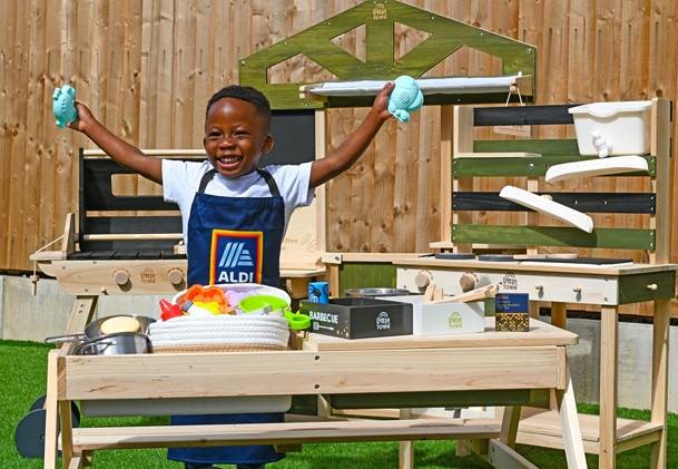 Three-year-old Ireayo from Manchester becomes Aldi’s first ever Wooden Toy tester