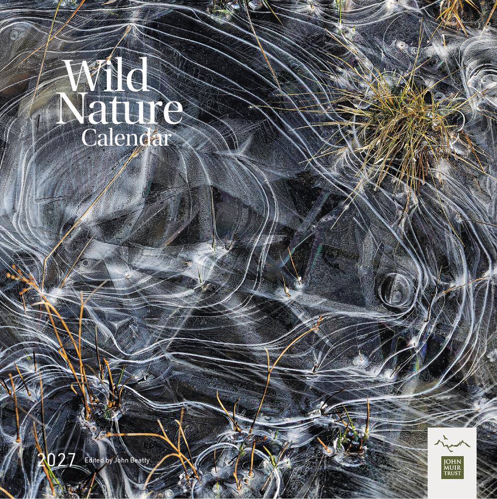 Wild Nature Calendar 2027 cover showing patterns in ice and grasses